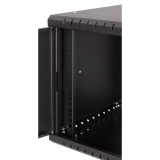 Стоечный шкаф 19" 6U, металлическая дверь, 450мм, черный