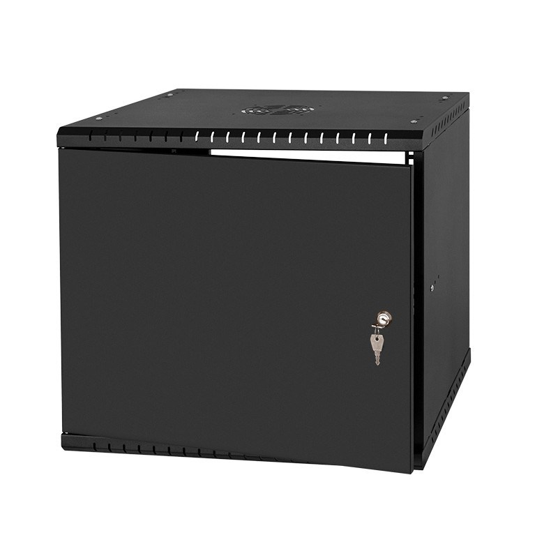 Стоечный шкаф 19" 9U, металлическая дверь, 450мм, черный