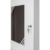 Стоечный шкаф 19" 9U, стеклянная дверь, 450мм, серый