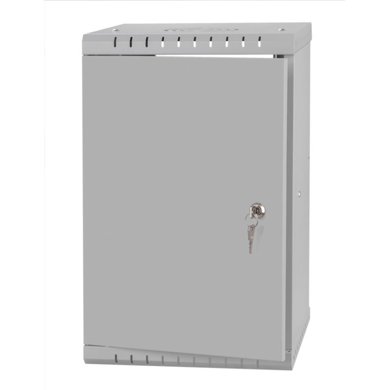 Стоечный шкаф 10" 9U, металлическая дверь, 300мм, серый